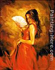 Flamenco Dancer Famous Paintings - lady of spain